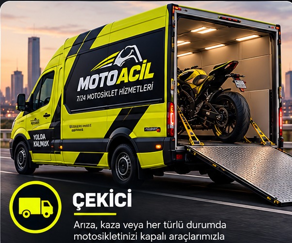 Kapalı kasa motosiklet çekici